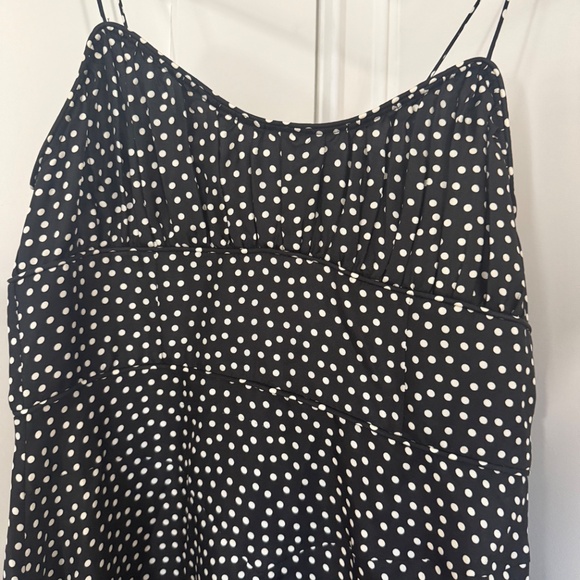 Doen Silk Blend Midi Dress in Polka Dot, Size M - Picture 9 of 13